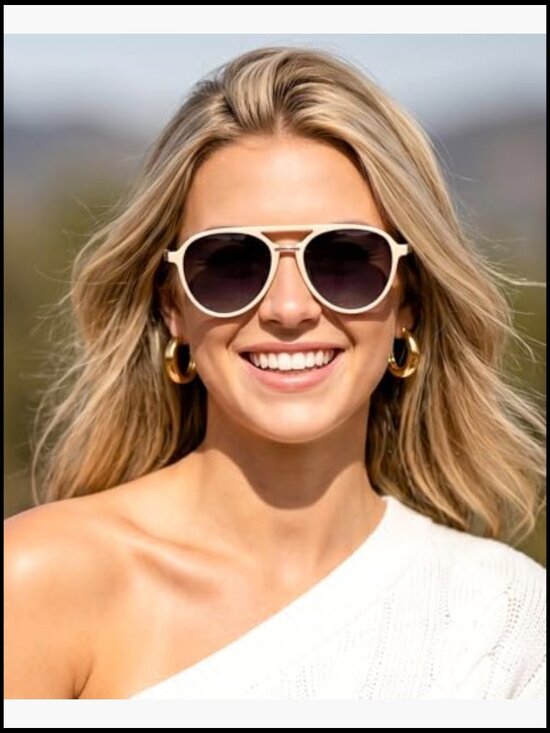 Vintage Retro Polarized Aviator Sunglasses with UV400 Protection